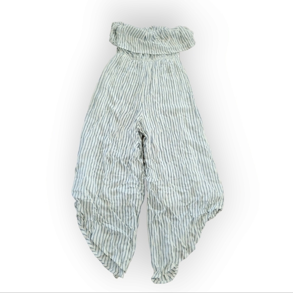 Japna Stripes Sleeveless Ruffle Jumpsuit NWT Small - Picture 3 of 8